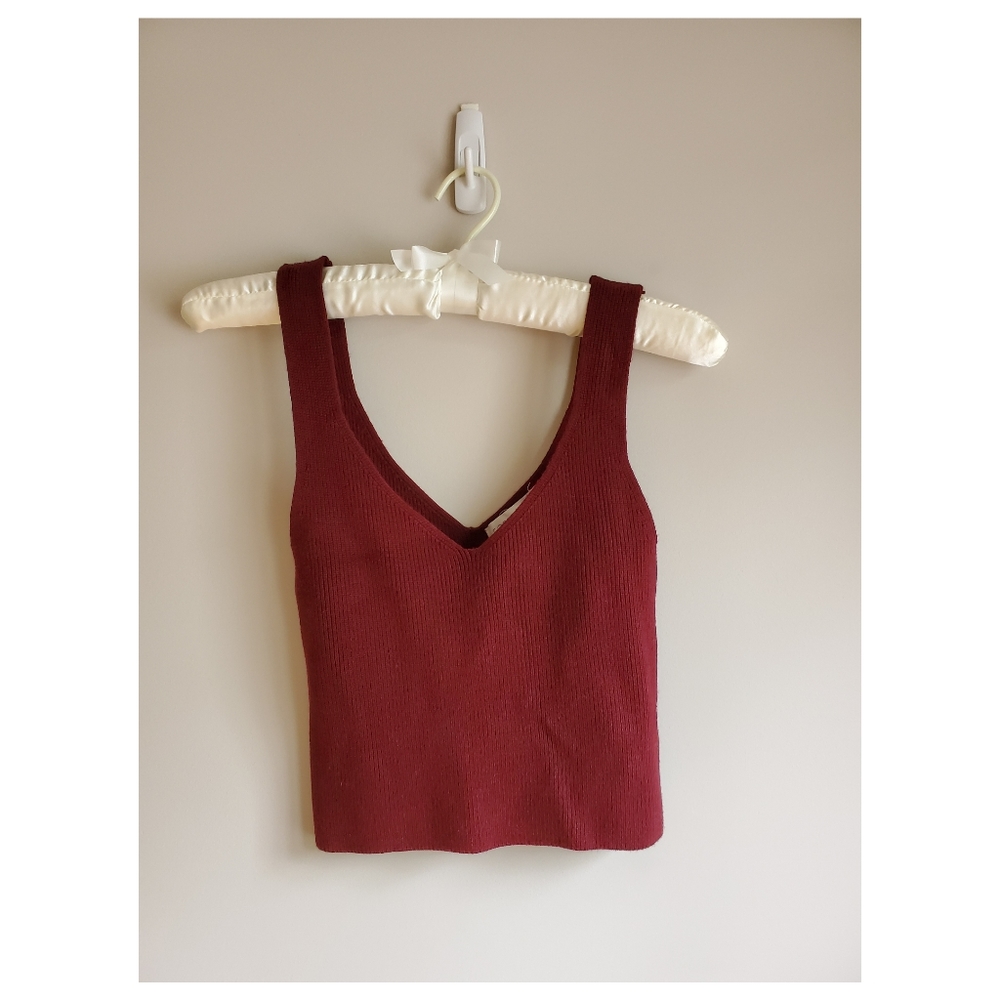 Crop sweater tank top